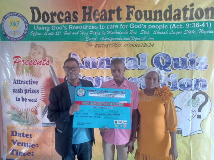 Ekundayo Emmanuel Bags Scholarship At The the Dorcas Heart Foundation (DHR) Annual Quiz Competition