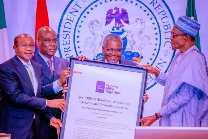 Interventions: Buhari Hails CACOVID For Raising His Profile Among Comity Of Nations